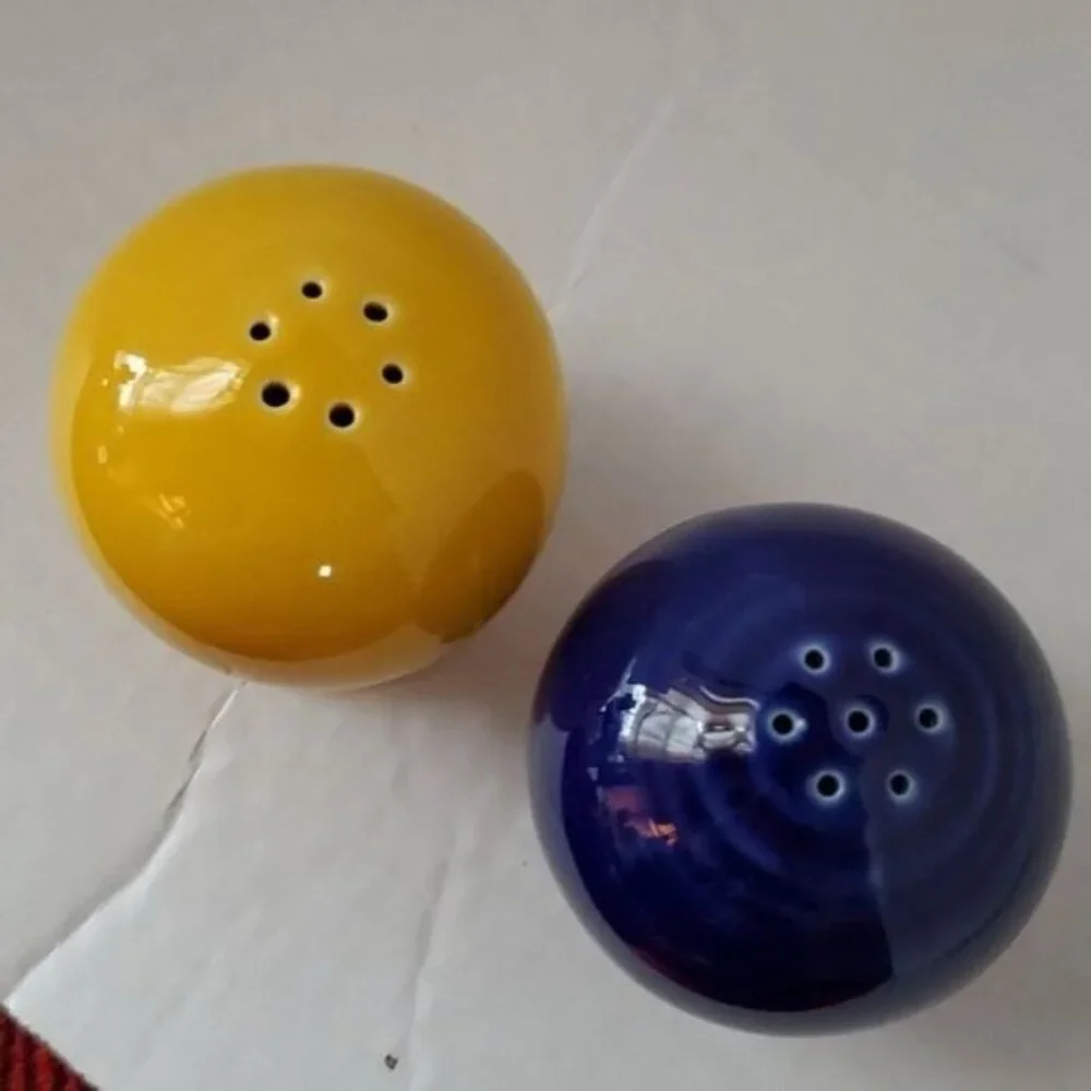 Fiesta CERAMIC Shaker Salt Pepper Daffodil Yellow Twilight Blue Fiestaware